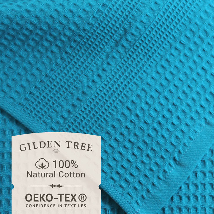 Gilden Tree | Oversized Bath Towels | Aqua Waffle Bath Sheet