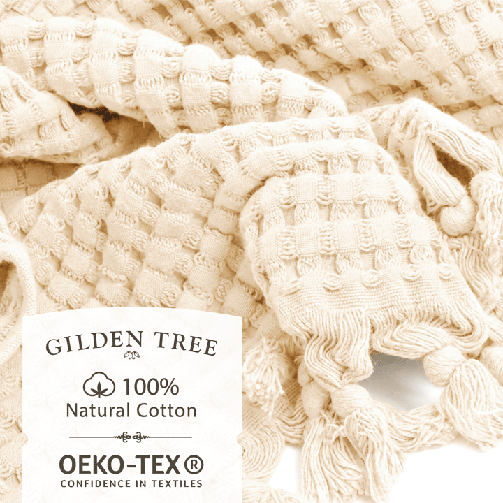 Waffle weave is absorbent, quick drying and eco-friendly OEKO-TEX fabric
