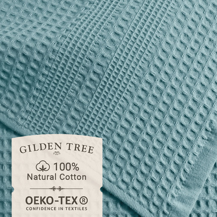 Gilden Tree | Oversized Bath Towels | Seafoam Waffle Wash Cloth