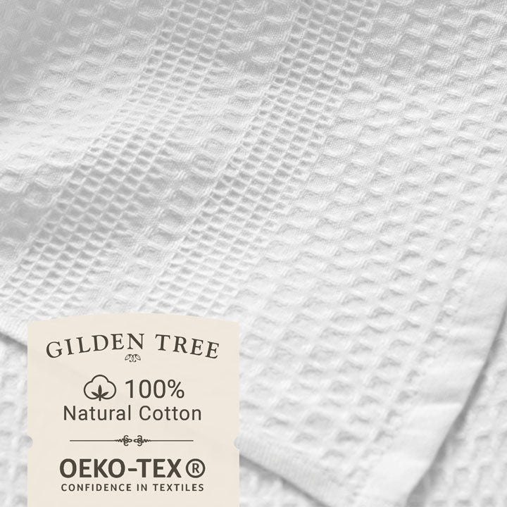 Gilden Tree | Oversized Bath Towels | White Waffle Bath Towel Set in Gift Bag