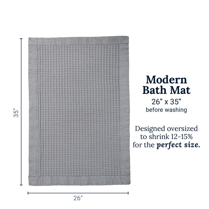Slate Waffle Bath Mat - Modern Style