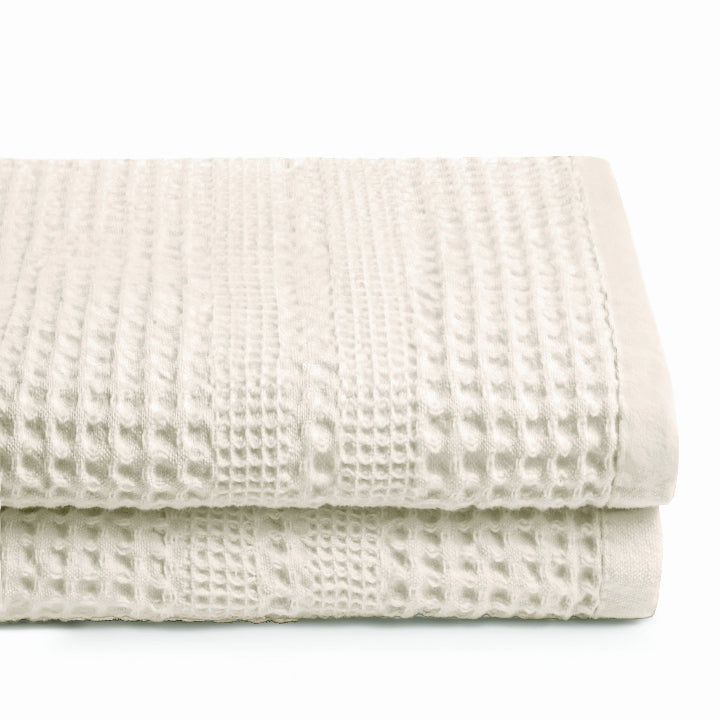 Cream Bath Towel Set of 2, Classic Style