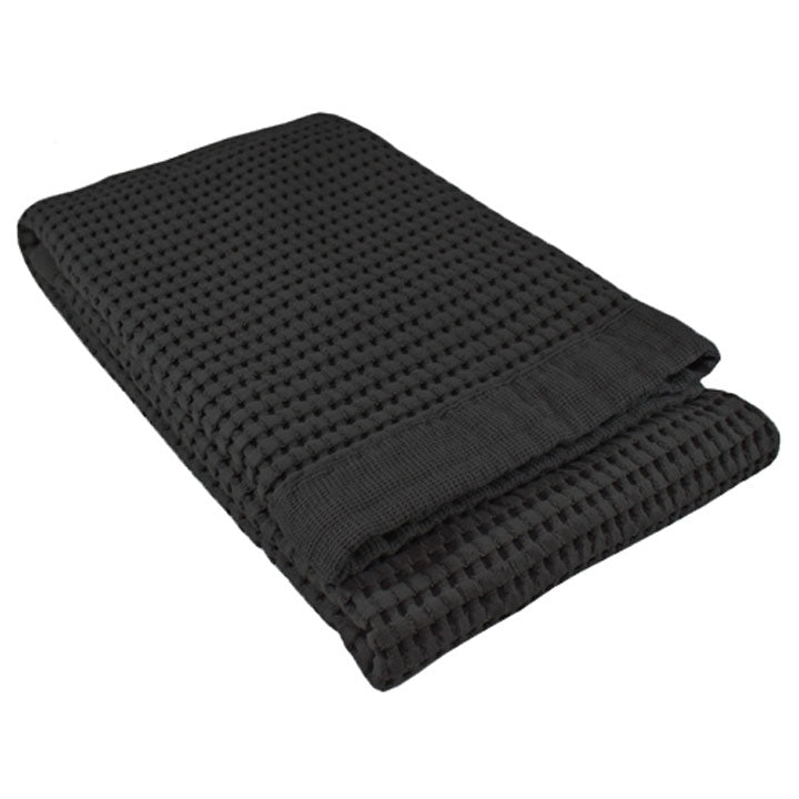 Gilden Tree | Waffle Bath Towels | Faded Black bath Towel