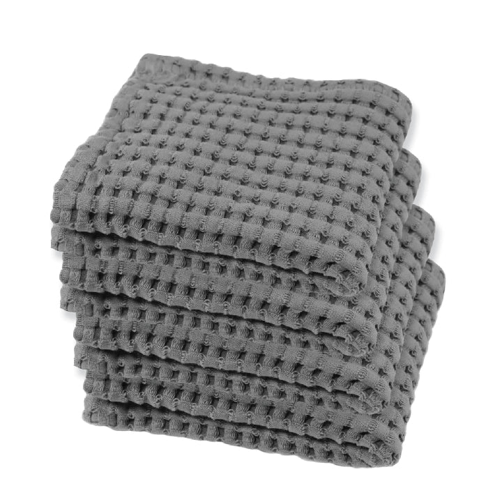 Gilden Tree | Waffle Bath Towels | Slate Wash Cloth