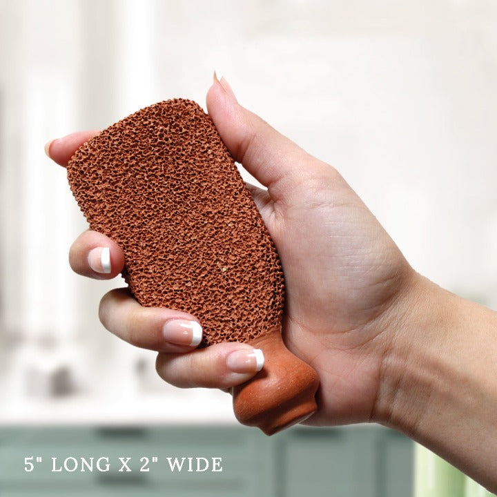 Foot Scrubber fits in the palm of your hand making it easy to use.
