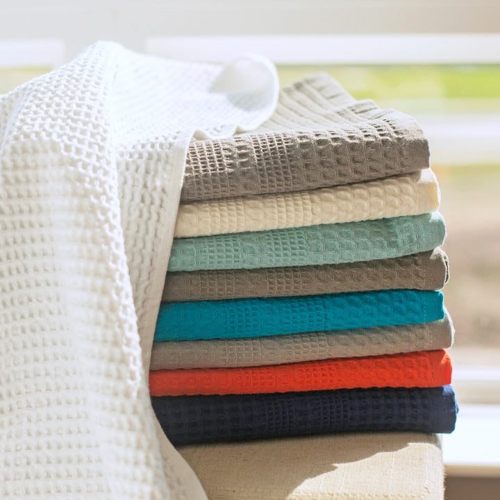 Oversized Waffle Bath Sheet on sale is perfect to hang on a hook.