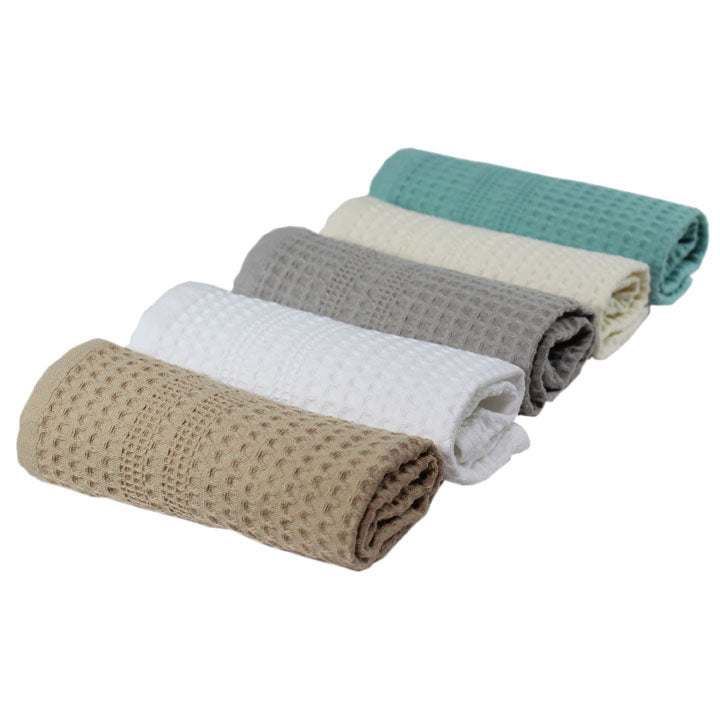 Gilden Tree | Waffle Bath Towels | Seafoam Wash Cloth