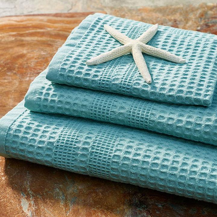 Gilden Tree | Bath Towels Set | Seafoam Waffle Bath Towel Gift Idea
