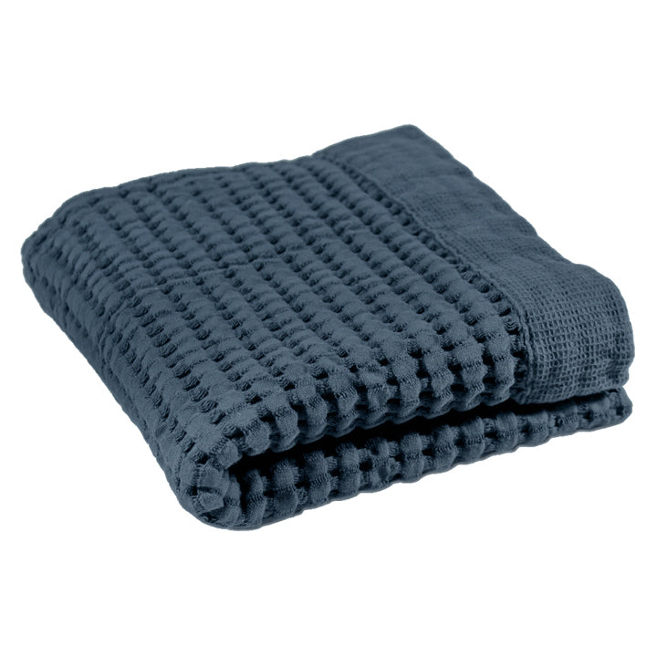 Gilden Tree Waffle Bath Towels Midnight Blue Hand Towel