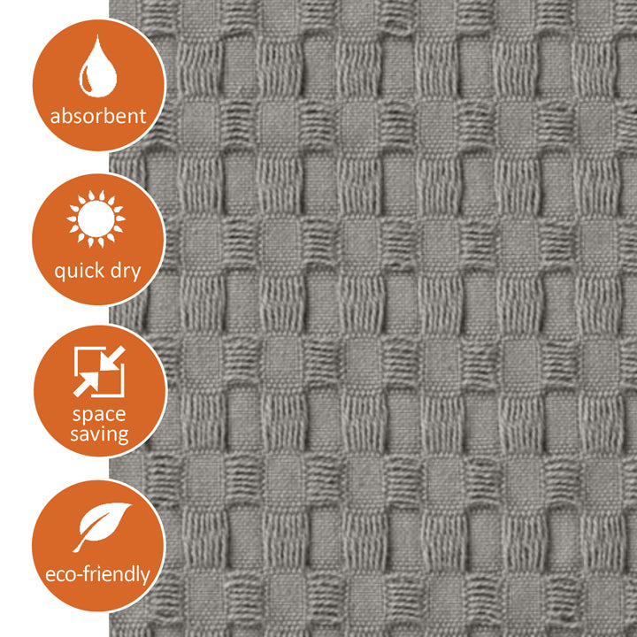 Our quick-dry premier high-design waffle bathmat is super absorbent and is machine wash and dry.