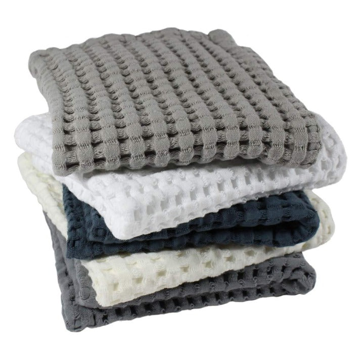 Waffle Bath Towels | Cream Wash Cloth
