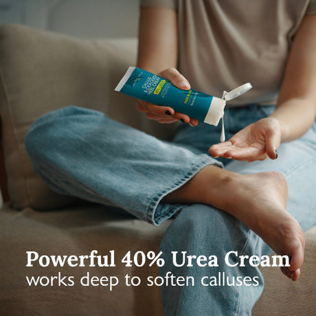 Powerful 40% Urea Cream works deep to soften calluses and dry skin.