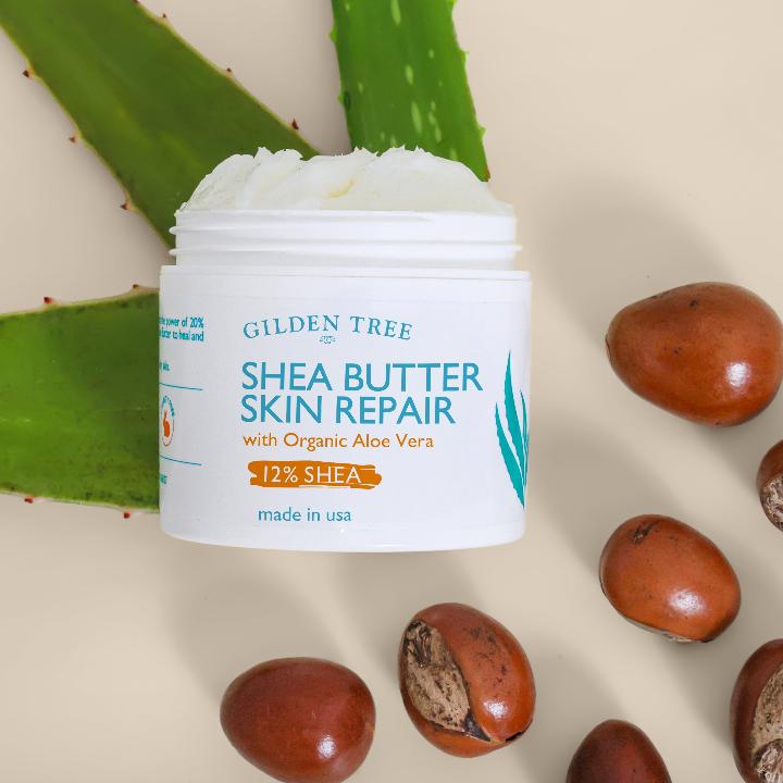 Gilden Tree Shea Butter Skin Repair Cream with Organic Aloe Vera and 12% Shea