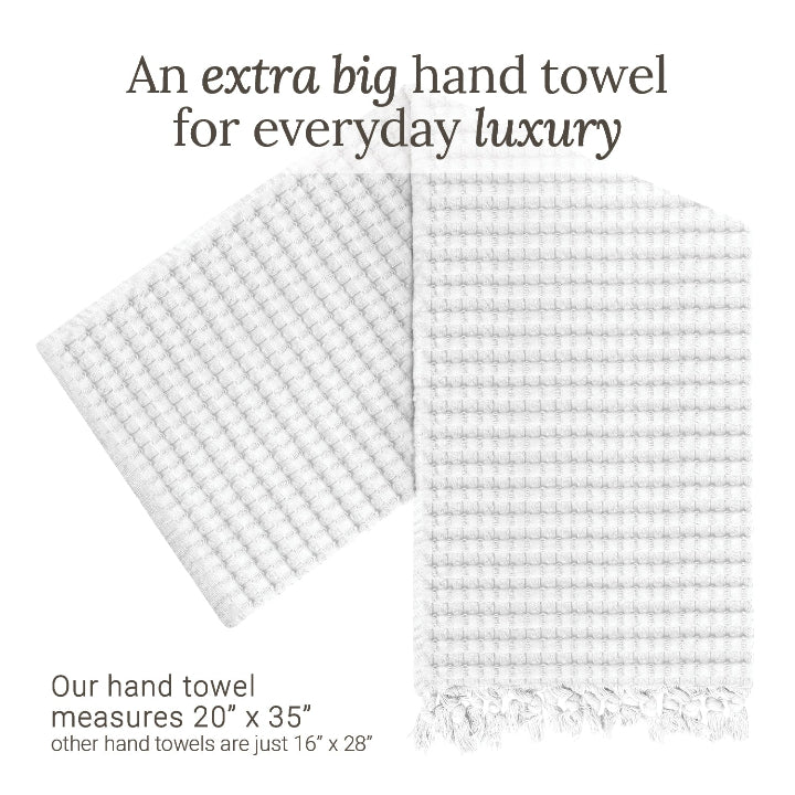 An extra big hand towel for everyday luxury.
