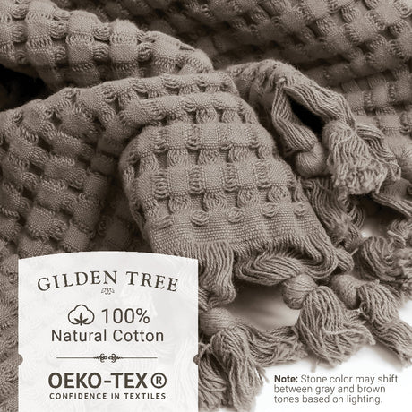 Waffle weave is absorbent, quick drying and eco-friendly OEKO-TEX fabric