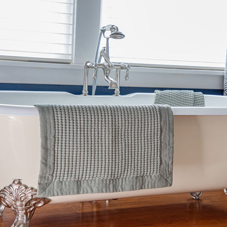 Waffle Bath Mat | Modern Style Sage Grey