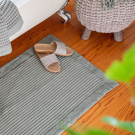Waffle Bath Mat | Modern Style Sage Grey