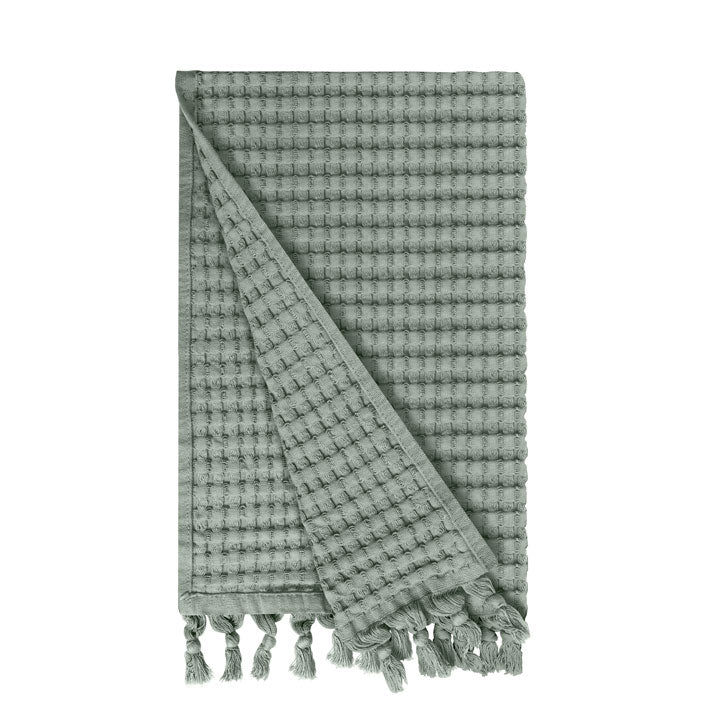 Sage Grey Tassel Hand Towel