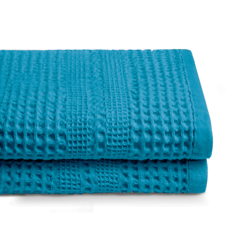 Gilden Tree | Waffle Bath Towels | Aqua Bath Towel