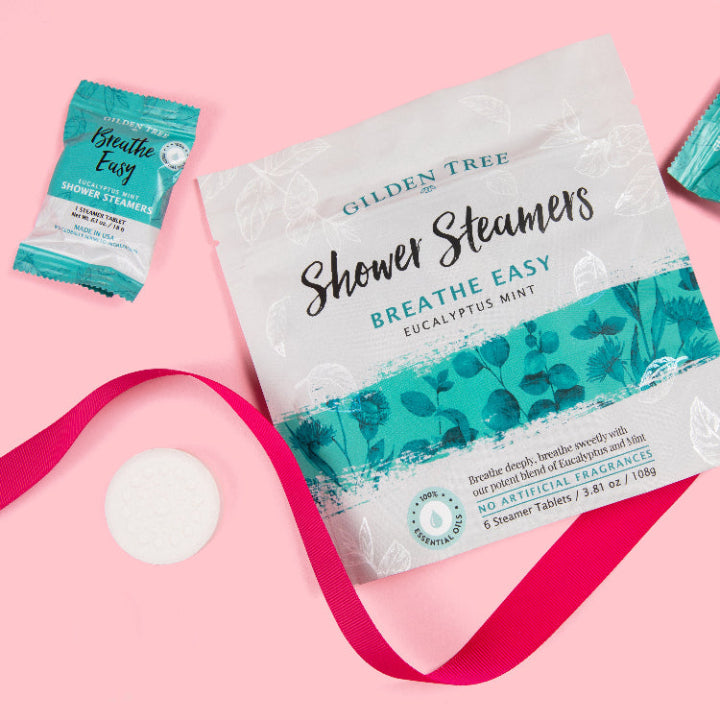 Shower your love with a soothing aromatherapy experience with Gilden Tree Shower Steamers.