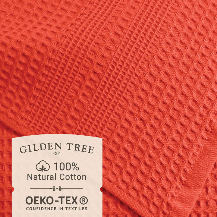 Gilden Tree | Oversized Bath Towels | Coral Waffle Hand Towel