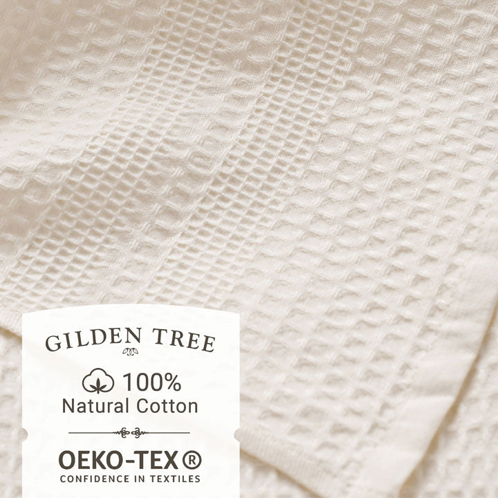 Gilden Tree | Oversized Bath Towels | Cream Waffle Bath Towel Set