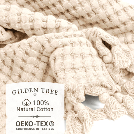 Waffle weave is absorbent, quick drying and eco-friendly OEKO-TEX fabric