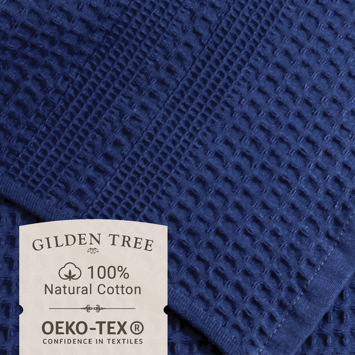 Gilden Tree | Oversized Bath Towels | Indigo Waffle Wash Cloth