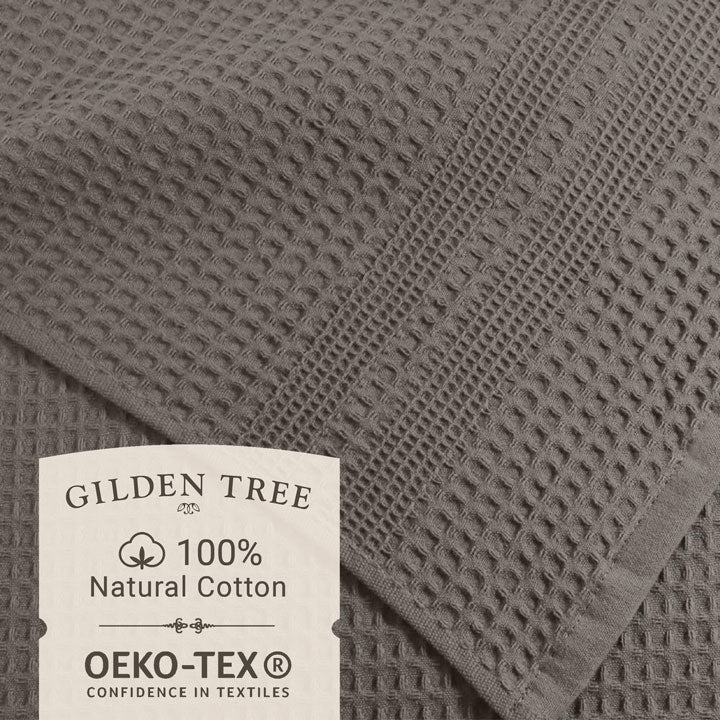 Gilden Tree | Oversized Bath Towels | Stone Waffle Bath Towel Set in Gift Bag