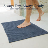 Midnight Blue Waffle Bath Mat - Modern Style