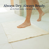 Cream Waffle Bath Mat - Modern Style