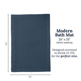 Midnight Blue Waffle Bath Mat - Modern Style
