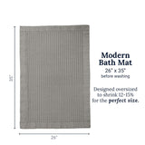 Pewter Waffle Bath Mat - Modern Style