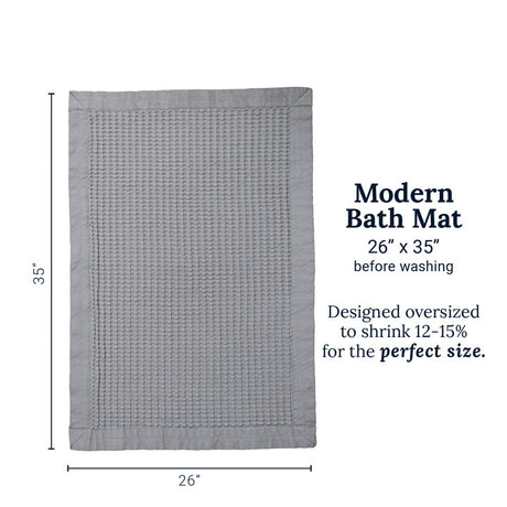 Slate Waffle Bath Mat - Modern Style
