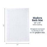 White Waffle Bath Mat - Modern Style