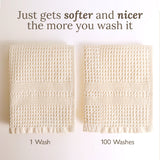 Classic waffle towels just get better the more you use them.