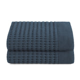 Gilden Tree | Waffle Bath Towels | Midnight Blue Hand Towel