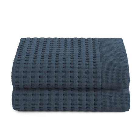Gilden Tree | Waffle Bath Towels | Midnight Blue Hand Towel