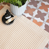 Waffle Bath Mat | Modern Style Cream