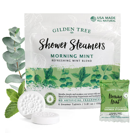 Gilden Tree Morning Mint refreshing mint blend Shower Steamers.