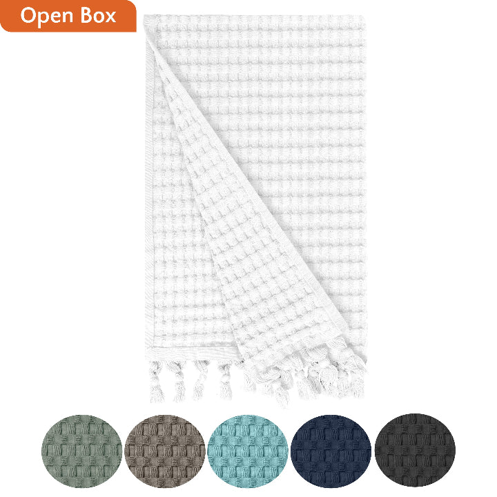 Modern Style Waffle Tassel Hand Towel | Open Box