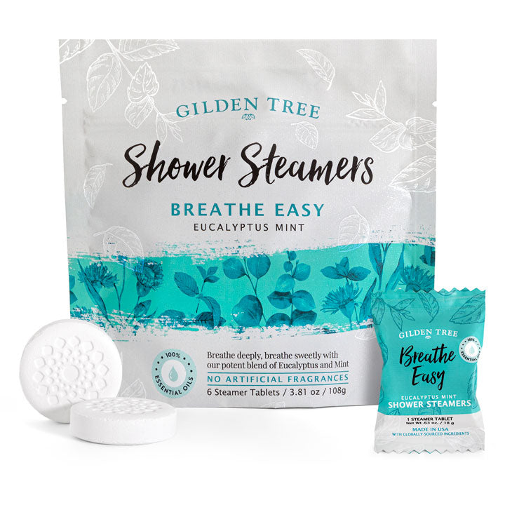 Breathe Easy Eucalyptus Mint Shower Steamers | 6 Steamer Tablets