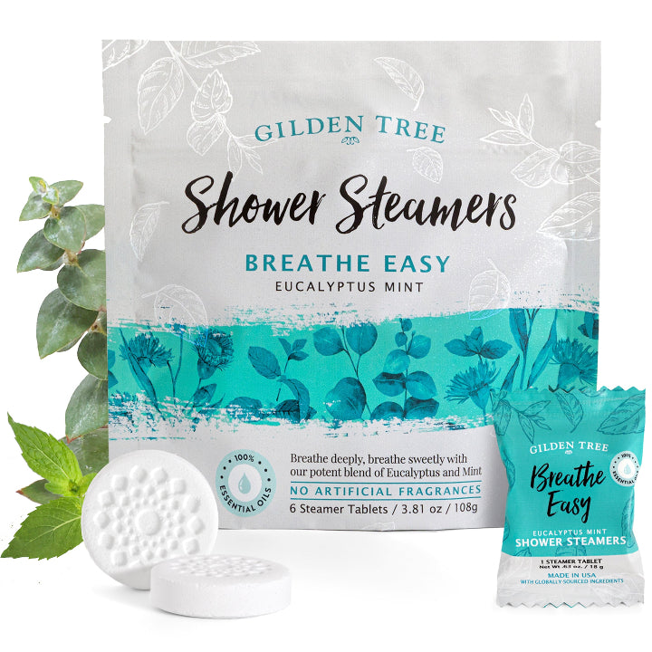 Breathe Easy Eucalyptus Mint Shower Steamers | 6 Steamer Tablets