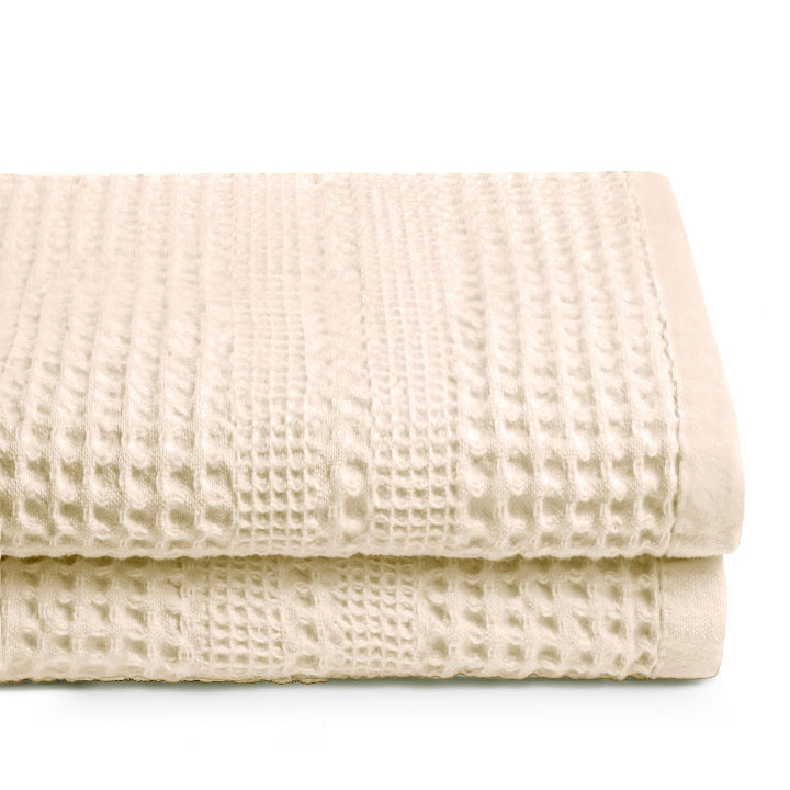 Cream Bath Towel Set of 2, Classic Style