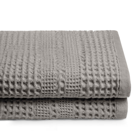 Gilden Tree | Waffle Bath Towels | Pewter Bath Towel