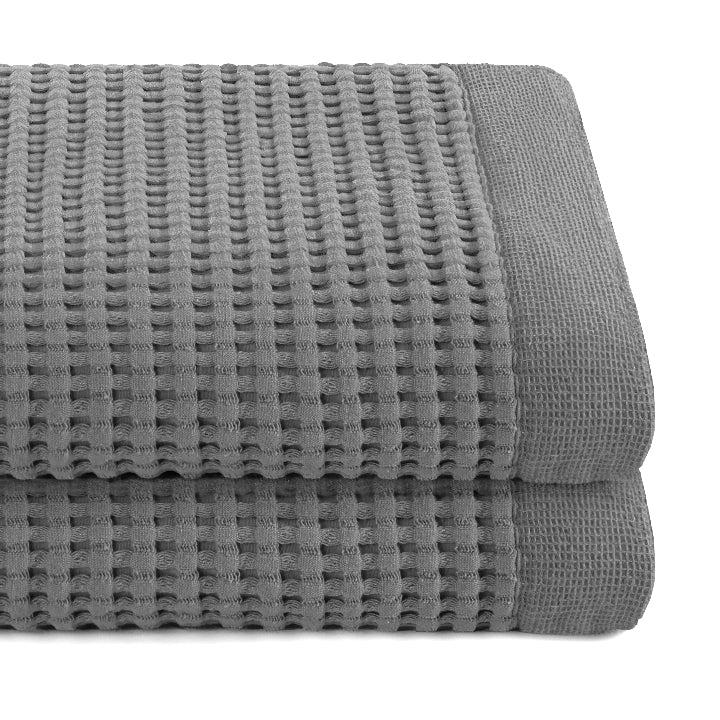 Modern Style Waffle Weave | Slate Bath Towel