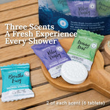 Three essential oil scents for a fresh experience very shower