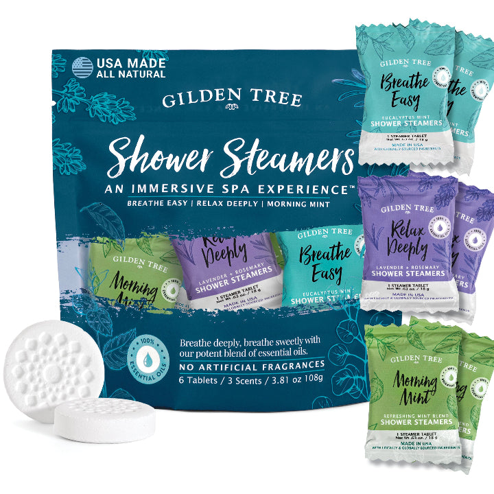 Gilden Tree's Variety Pack shower steamer tablets in three scents, choose your mood.