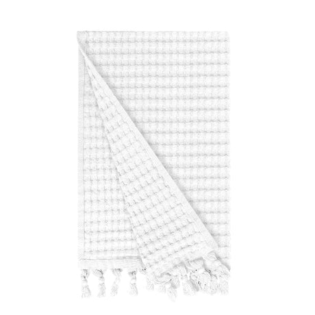 White tassel hand towel