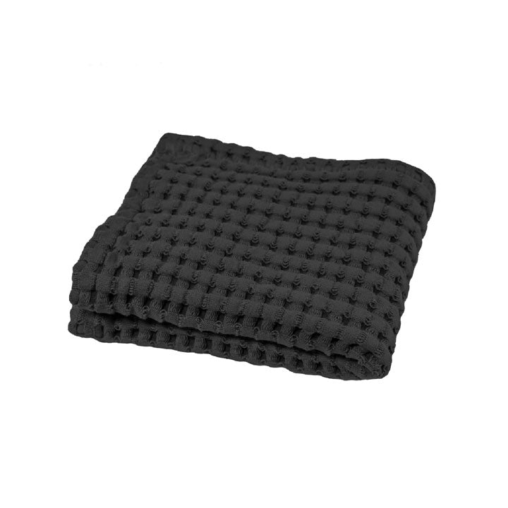 Gilden Tree | Waffle Bath Towels | Faded Black Wash Cloth